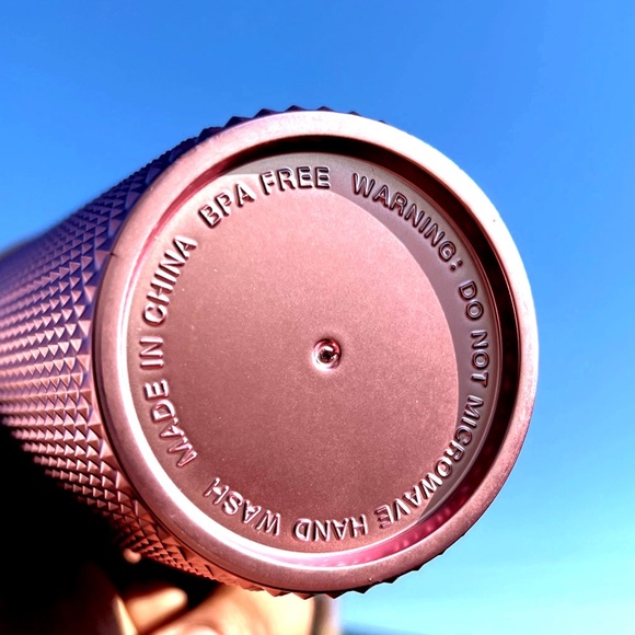 Starbucks Inspired 24oz Metallic Pink Studded Tumbler - Picture 6 of 7